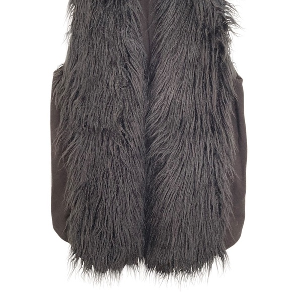 CAbI #929 Black Infinite Faux Fur Open Style Vest - Picture 4 of 9